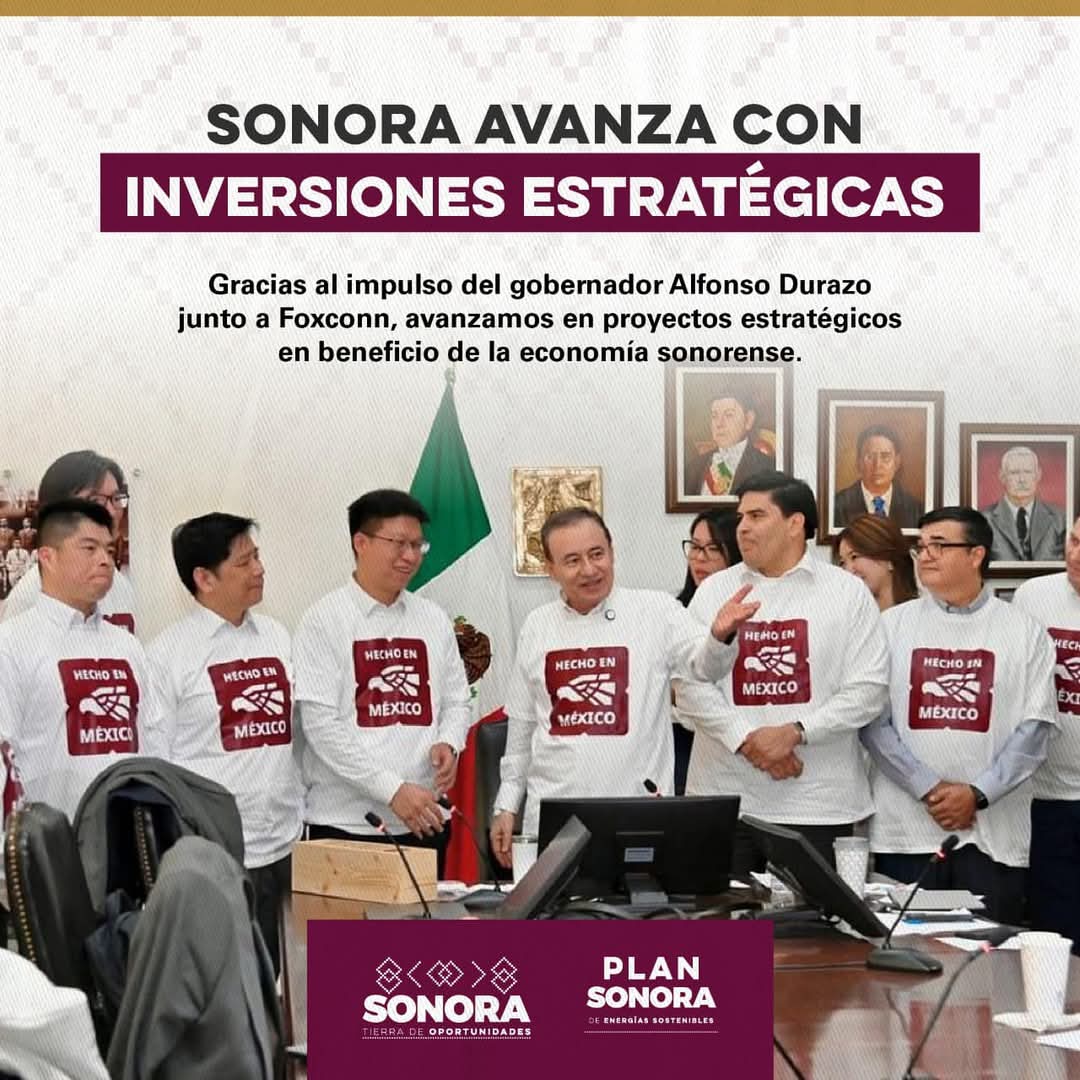 Gobernador Alfonso Durazo promete iniciativa para consolidar a Sonora  en inversi&oacute;n y desarrollo tecnol&oacute;gico