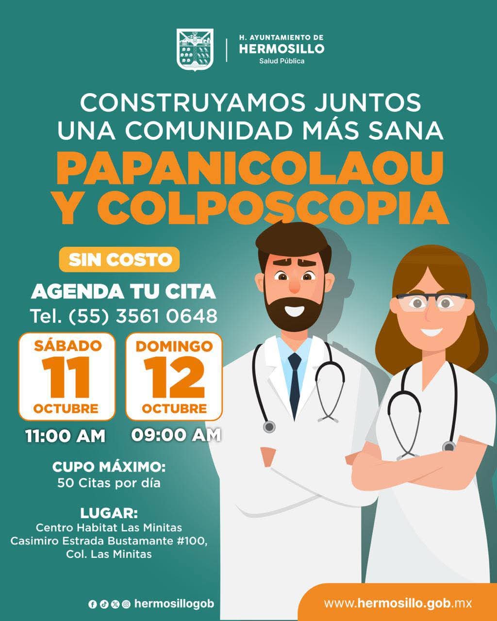 Llevar&aacute; Gobierno Municipal jornada gratuita de papanicolaou y colposcop&iacute;a en las Minitas 