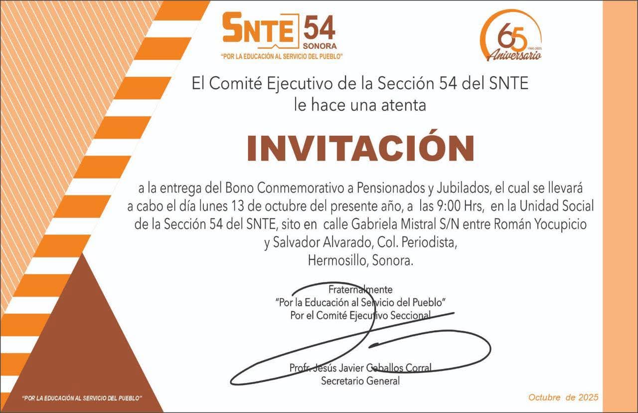 65&deg; Aniversario de la Secci&oacute;n 54 del SNTE