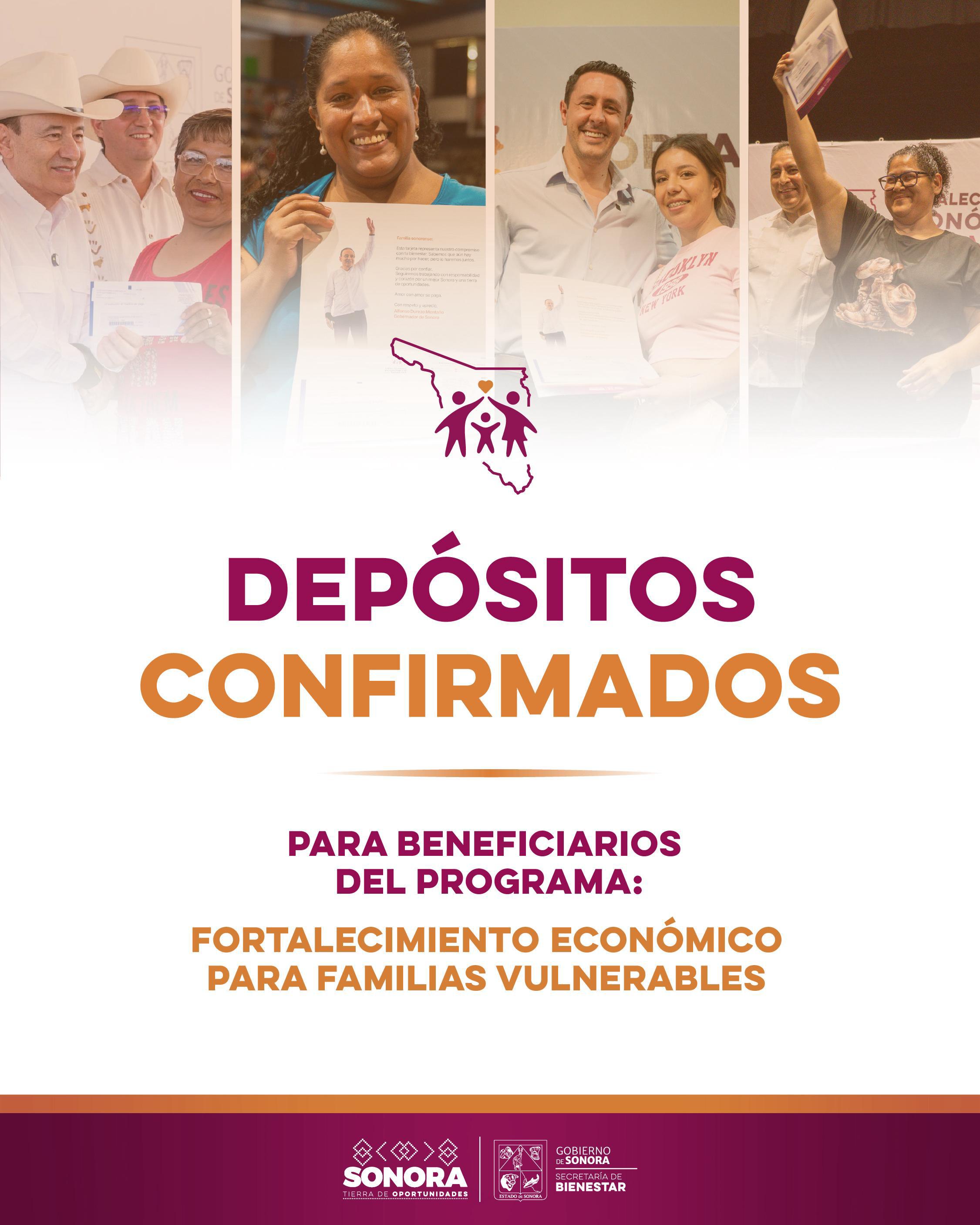 Gobierno de Sonora realiza 4to dep&oacute;sito del Programa del Fortalecimiento Econ&oacute;mico para Familias Vulnerables 