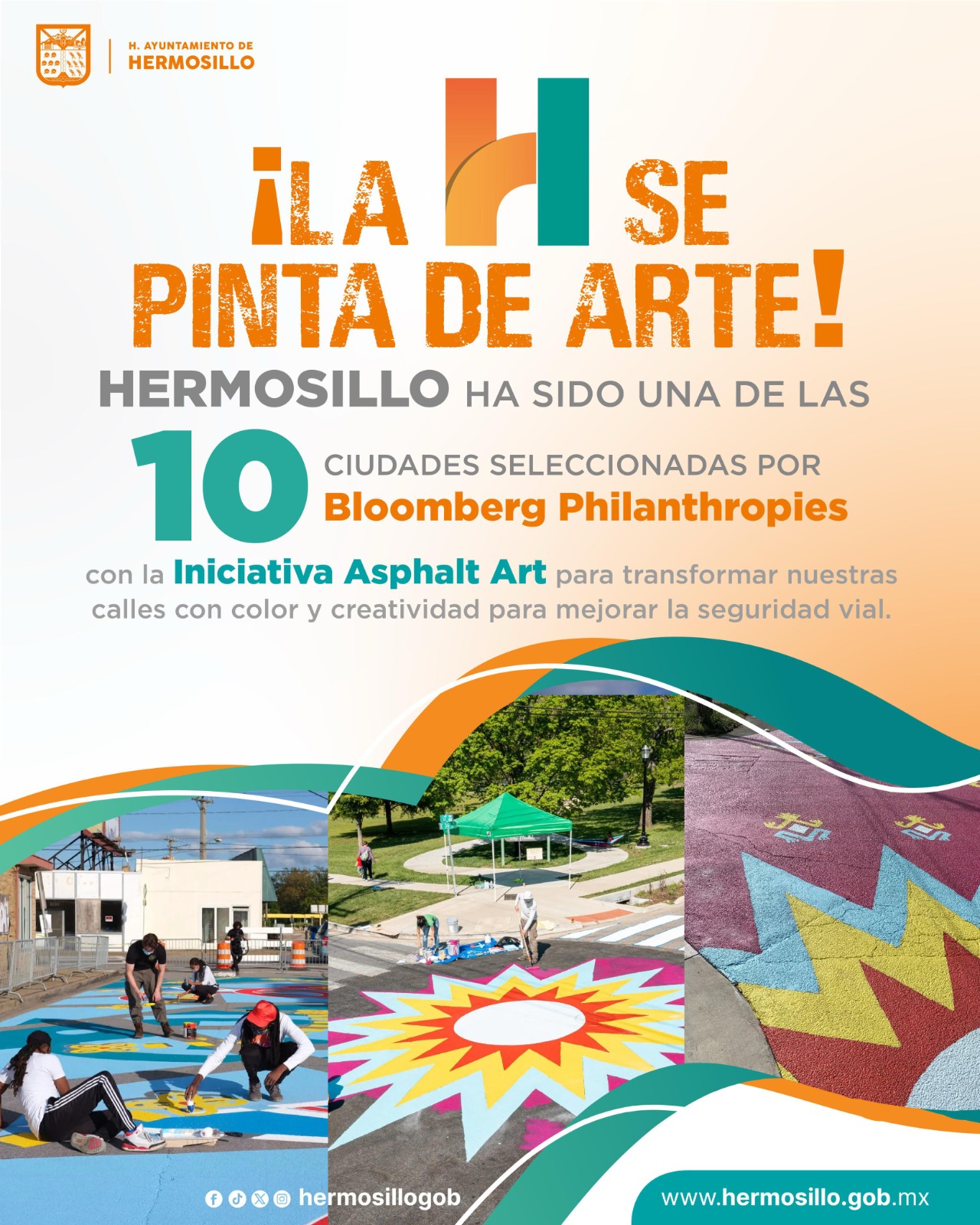 Anuncia To&ntilde;o Astiazar&aacute;n premio internacional de Bloomberg Philanthropies para revitalizar con arte urbano las calles del centro de Hermosillo 